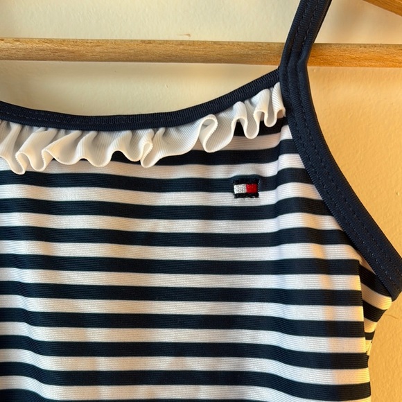 Tommy Hilfiger Blue and White One Piece Swimsuit - Picture 3 of 3